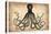 Vintage Octopus-NaxArt-Stretched Canvas