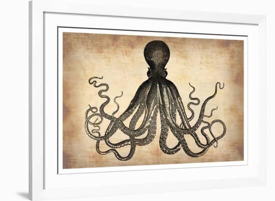 Vintage Octopus-NaxArt-Framed Art Print