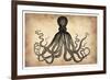 Vintage Octopus-NaxArt-Framed Art Print