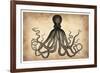 Vintage Octopus-NaxArt-Framed Art Print