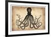 Vintage Octopus-NaxArt-Framed Art Print