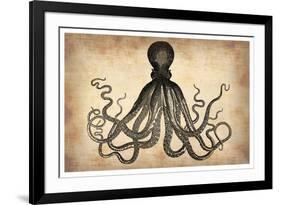 Vintage Octopus-NaxArt-Framed Art Print