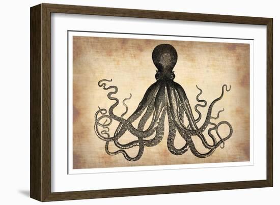 Vintage Octopus-NaxArt-Framed Art Print