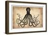 Vintage Octopus-NaxArt-Framed Art Print