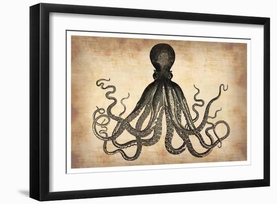 Vintage Octopus-NaxArt-Framed Art Print