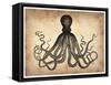 Vintage Octopus-NaxArt-Framed Stretched Canvas