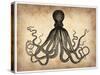 Vintage Octopus-NaxArt-Stretched Canvas