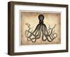 Vintage Octopus-NaxArt-Framed Art Print