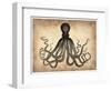 Vintage Octopus-NaxArt-Framed Art Print