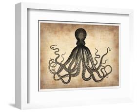 Vintage Octopus-NaxArt-Framed Art Print