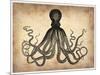 Vintage Octopus-NaxArt-Mounted Art Print