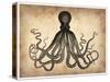 Vintage Octopus-NaxArt-Stretched Canvas