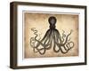 Vintage Octopus-NaxArt-Framed Art Print