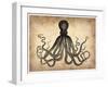 Vintage Octopus-NaxArt-Framed Art Print