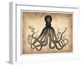 Vintage Octopus-NaxArt-Framed Art Print