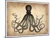 Vintage Octopus-NaxArt-Mounted Art Print