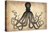 Vintage Octopus-NaxArt-Stretched Canvas