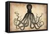 Vintage Octopus-NaxArt-Framed Stretched Canvas