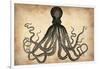 Vintage Octopus-NaxArt-Framed Art Print