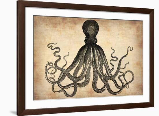 Vintage Octopus-NaxArt-Framed Art Print