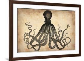 Vintage Octopus-NaxArt-Framed Art Print