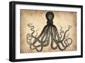 Vintage Octopus-NaxArt-Framed Art Print