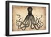 Vintage Octopus-NaxArt-Framed Art Print