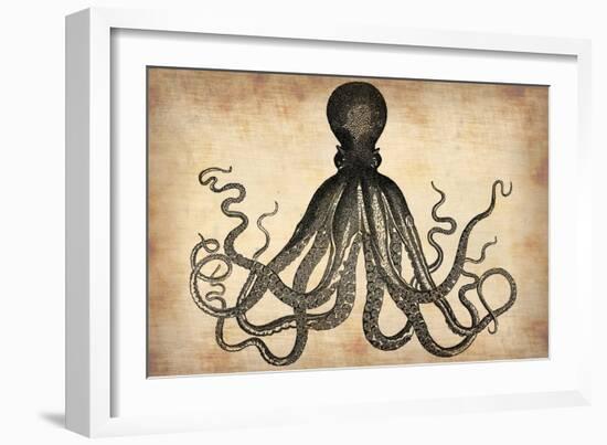 Vintage Octopus-NaxArt-Framed Art Print