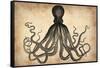 Vintage Octopus-NaxArt-Framed Stretched Canvas