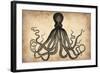 Vintage Octopus-NaxArt-Framed Art Print