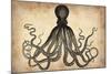 Vintage Octopus-NaxArt-Mounted Art Print