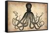 Vintage Octopus-NaxArt-Framed Stretched Canvas