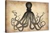 Vintage Octopus-NaxArt-Stretched Canvas