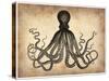 Vintage Octopus-NaxArt-Stretched Canvas