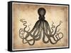 Vintage Octopus-NaxArt-Framed Stretched Canvas