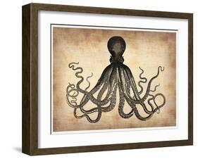 Vintage Octopus-NaxArt-Framed Art Print