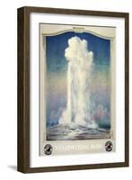 Vintage Old Faithful-null-Framed Art Print