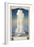 Vintage Old Faithful-null-Framed Art Print