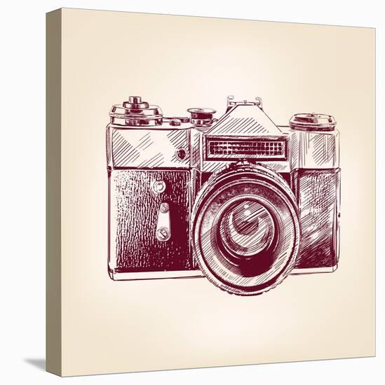 Vintage Old Photo Camera-VladisChern-Stretched Canvas