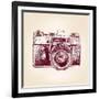 Vintage Old Photo Camera-VladisChern-Framed Art Print