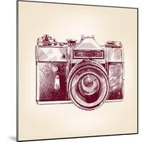 Vintage Old Photo Camera-VladisChern-Mounted Art Print