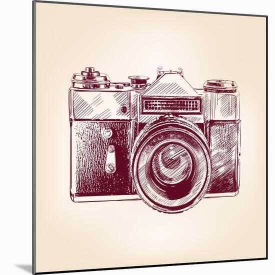 Vintage Old Photo Camera-VladisChern-Mounted Art Print