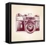 Vintage Old Photo Camera-VladisChern-Framed Stretched Canvas