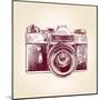 Vintage Old Photo Camera-VladisChern-Mounted Art Print