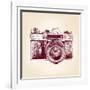 Vintage Old Photo Camera-VladisChern-Framed Art Print