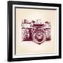 Vintage Old Photo Camera-VladisChern-Framed Art Print