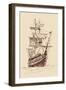 Vintage Old Ships Illustration.-VladisChern-Framed Art Print