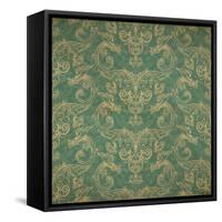 Vintage Old Wallpaper-drakonova-Framed Stretched Canvas