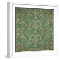 Vintage Old Wallpaper-drakonova-Framed Art Print