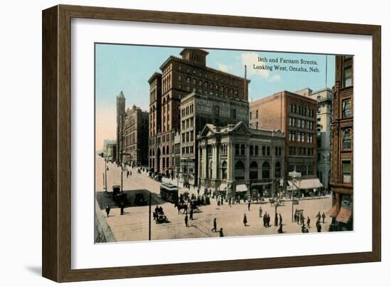 Vintage Omaha, Nebraska-null-Framed Art Print